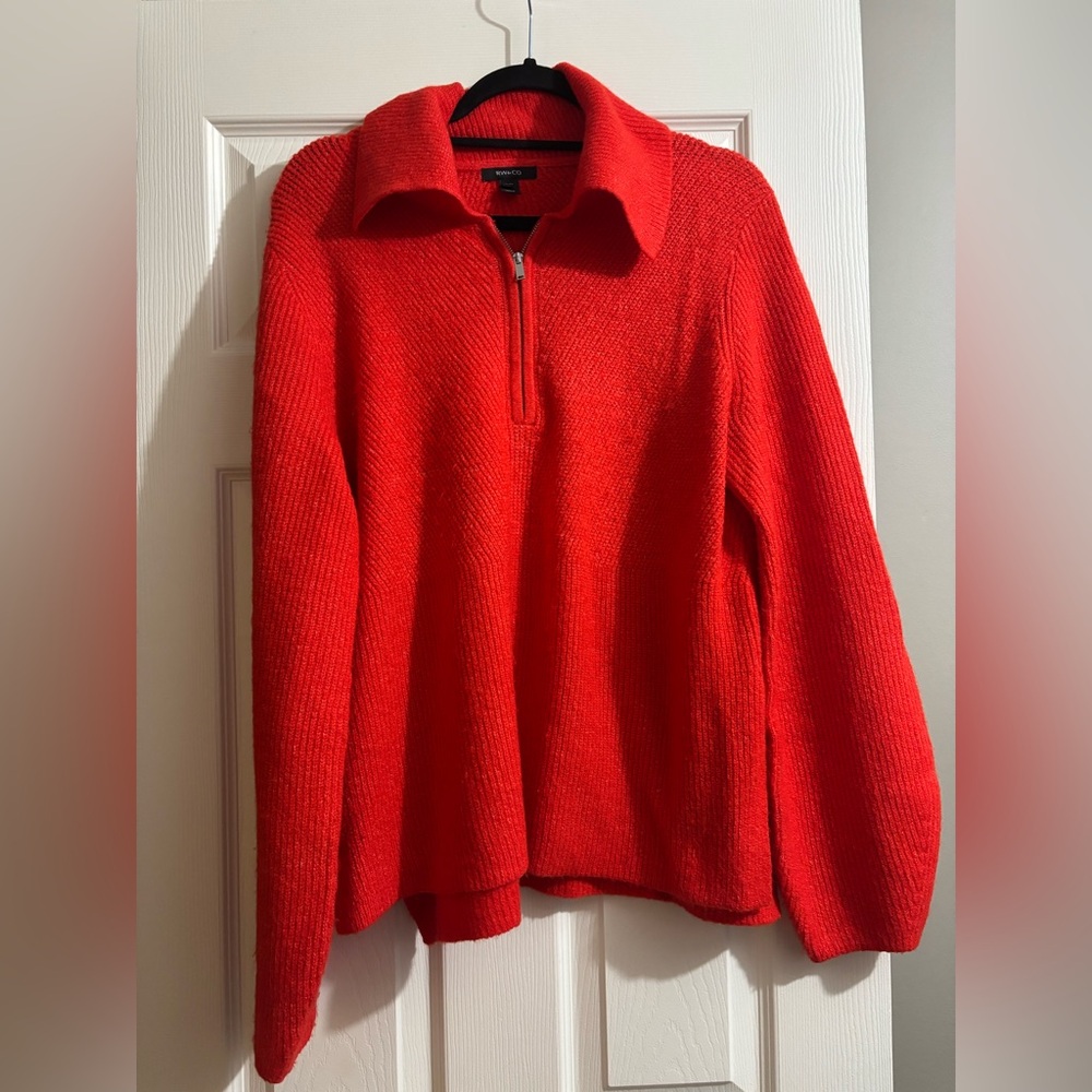 RW&CO. Vibrant Red Women's Cowl Sweater